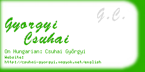 gyorgyi csuhai business card